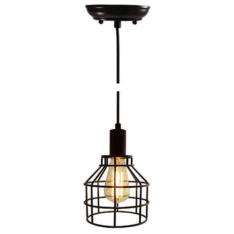 Nostalgic Industrial Bronze Caged Pendant Light - Nostalgicbulbs.com