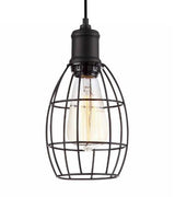 Nostalgic Industrial oval metal caged Pendant Light - Nostalgicbulbs.com