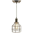 Nostalgic Industrial Polished Nickel Caged Pendant Light - Nostalgicbulbs.com