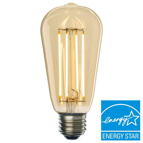 Nostalgic LED Filament Bulb - 7 Watt - Edison Style ST18 - 2200K - Nostalgicbulbs.com