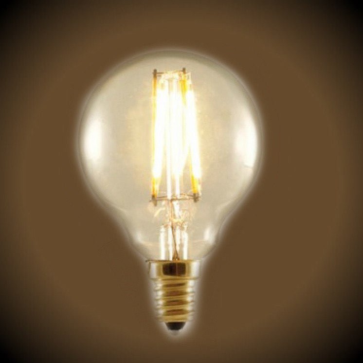 Nostalgic LED Filament G16 Globe Light Bulb - 2.5 Watt - UL Listed - Nostalgicbulbs.com