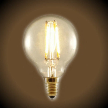Nostalgic LED Filament G16 Globe Light Bulb - 2.5 Watt - UL Listed - Nostalgicbulbs.com