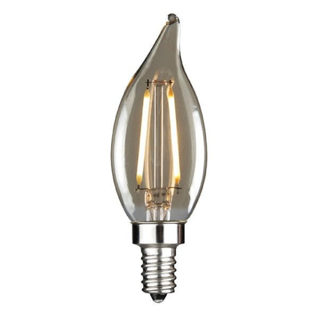 Nostalgic LED Flame Tip Filament Bulb - 1.5 Watt - CA10 - Nostalgicbulbs.com