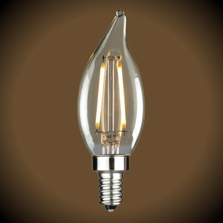 Nostalgic LED Flame Tip Filament Bulb - 1.5 Watt - CA10 - Nostalgicbulbs.com