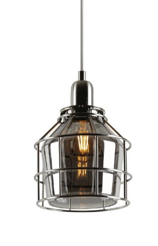 Nostalgic Plover Smoke Glass Cage Pendant Lamp - Nostalgicbulbs.com