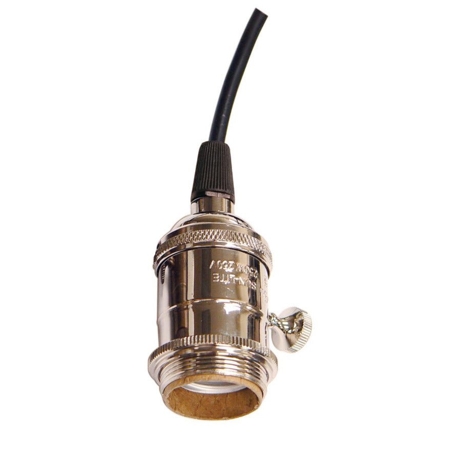 Nostalgic Polished Nickel On/Off Switch Pendant - Nostalgicbulbs.com