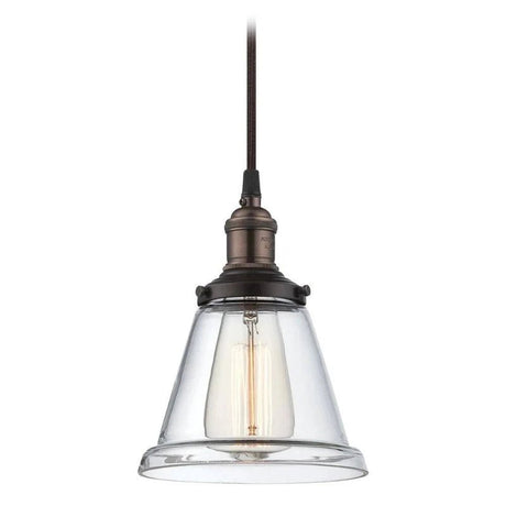 Nostalgic Rustic Bronze with Clear Glass Pendant - Nostalgicbulbs.com