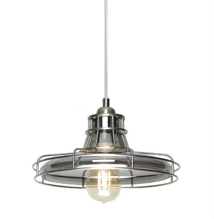 Nostalgic Smoke Glass Cage Pendant Lamp - Nostalgicbulbs.com