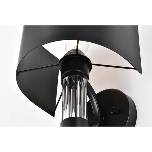 One Lights Matte Black 8 Inch Wall Sconce - Nostalgicbulbs.com