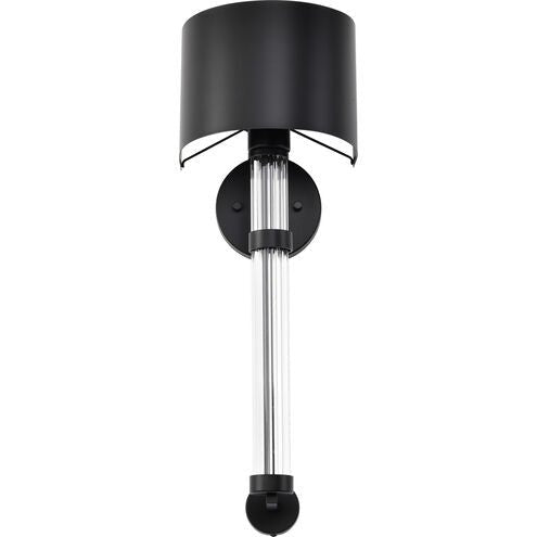 One Lights Matte Black 8 Inch Wall Sconce - Nostalgicbulbs.com