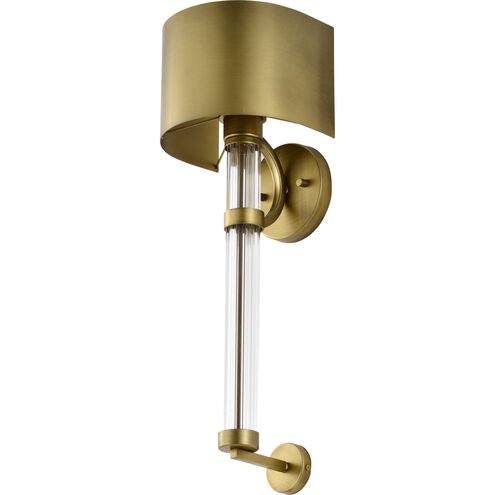 One Lights Natural Brass 8 Inch Wall Sconce - Nostalgicbulbs.com