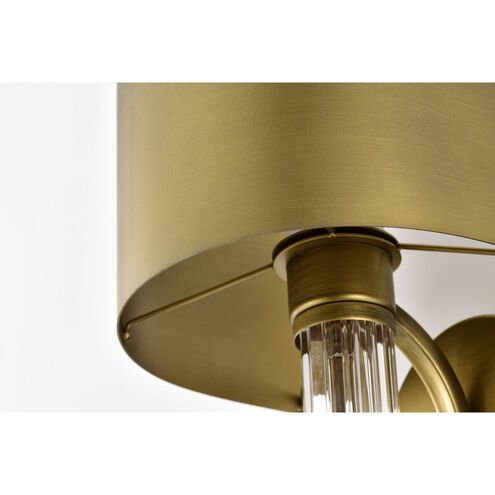 One Lights Natural Brass 8 Inch Wall Sconce - Nostalgicbulbs.com