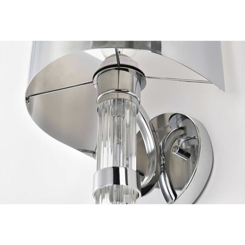 One Lights Polished Nickel 8 Inch Wall Sconce - Nostalgicbulbs.com