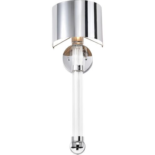 One Lights Polished Nickel 8 Inch Wall Sconce - Nostalgicbulbs.com