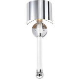 One Lights Polished Nickel 8 Inch Wall Sconce - Nostalgicbulbs.com