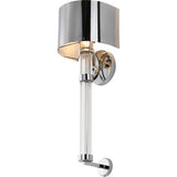 One Lights Polished Nickel 8 Inch Wall Sconce - Nostalgicbulbs.com