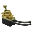 On/Off Toggle Switch - Polished Brass - Nostalgicbulbs.com