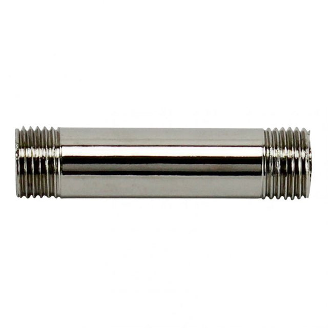 Outside Threaded Steel Pipe - Polished Nickel Finish - Nostalgicbulbs.com