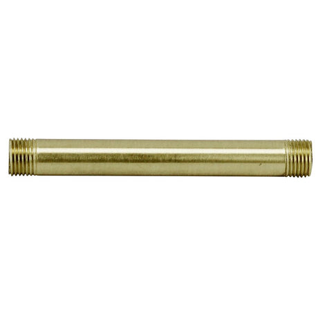 Outside Threaded Steel Pipe - Satin Brass Finish - Nostalgicbulbs.com