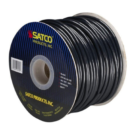 Pendant Black Round 3 Conductor Cord- 250 FT. Spool - Nostalgicbulbs.com