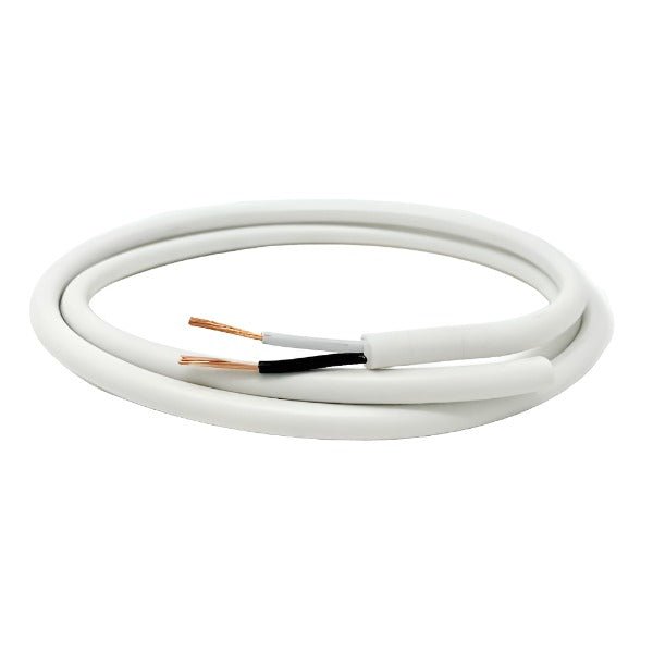 Pendant White Round 2 Conductor Cord- 250 FT. Spool - Nostalgicbulbs.com