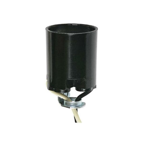 Phenolic Medium Base Socket - 1/8 IPS Hickey with 10" Leads - Nostalgicbulbs.com