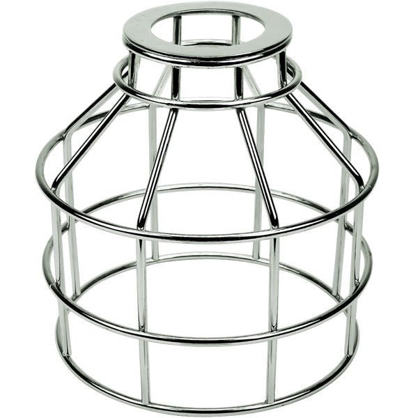 Plug-In Nickel Cage Pendant Lamp - 15 ft. Clear Cord and On/Off Switch - Nostalgicbulbs.com