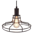 Plug-In Wide Cage Pendant Lamp - 15 ft. Cord and On/Off Switch - Nostalgicbulbs.com