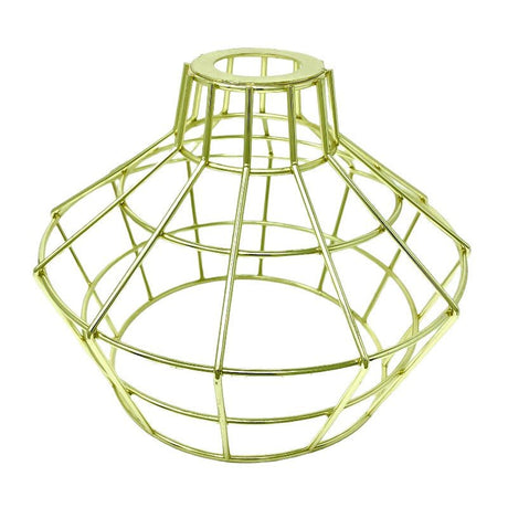 Polished Brass Light Bulb Basket Style Cage - Large Washer Mount - Nostalgicbulbs.com