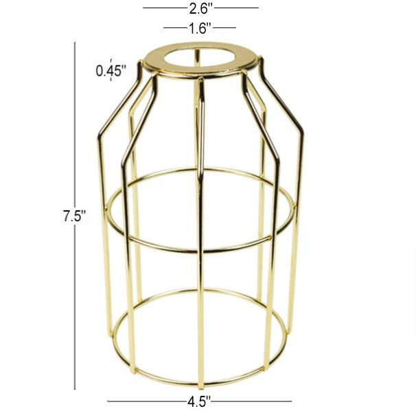 Polished Brass Light Bulb Cage - Large Washer Mount - Nostalgicbulbs.com