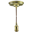 Polished Brass UNO Threaded Socket Pendant Light - Nostalgicbulbs.com