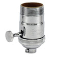 Polished Nickel 3 - Way Light Socket with UNO Thread - Nostalgicbulbs.com