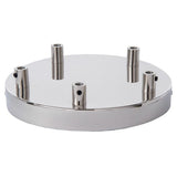 Polished Nickel Rounded 5-Port Ceiling Canopy Kit 8" - Nostalgicbulbs.com