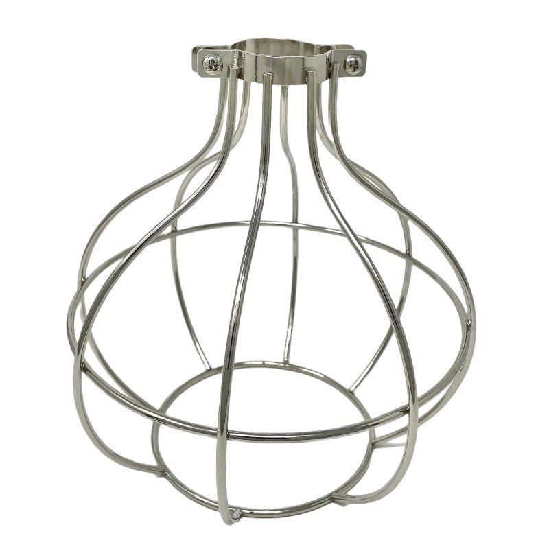 Polished Nickel Sphere Style Premium Bulb Cage - Nostalgicbulbs.com