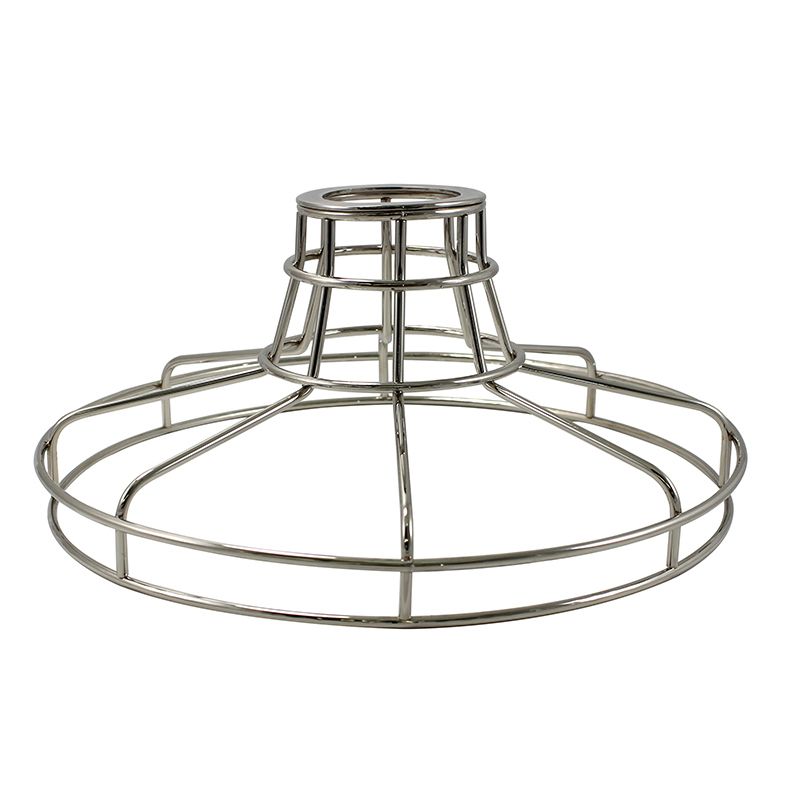 Railroad Shaped Bulb Cage - Large Washer Mount - Nickel - Nostalgicbulbs.com