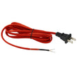 Red Cloth Covered Parallel Cord with molded Plug - 10 ft. - Nostalgicbulbs.com