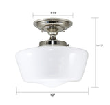 Schoolhouse Polished Nickel Finish Fixture - Nostalgicbulbs.com