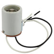 Side Outlet Glazed Porcelain Socket with 12 Inch Leads - Nostalgicbulbs.com