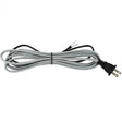 Silver Cloth Covered Parallel Cord with molded Plug - 10 ft. - Nostalgicbulbs.com