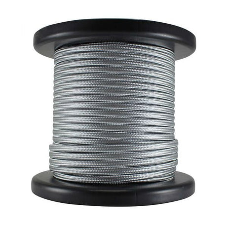 Silver Cloth-Covered Parallel Wire - 100 foot spool - Nostalgicbulbs.com