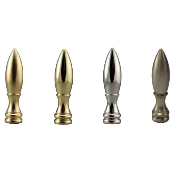 Solid Brass Bullet Finial - 2 in. Length - Nostalgicbulbs.com