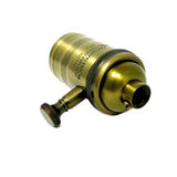 Solid Brass Dimmer Socket - Full Range - Heavy Wall - Antique Brass Finish - Nostalgicbulbs.com