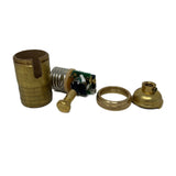 Solid Brass Dimmer Socket - Full Range - Heavy Wall - Unfinished Brass - Nostalgicbulbs.com