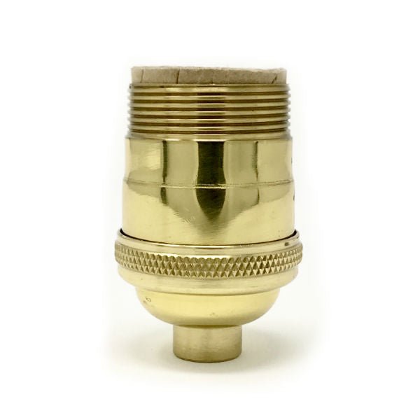 Solid Brass Light Socket with UNO Thread - Nostalgicbulbs.com