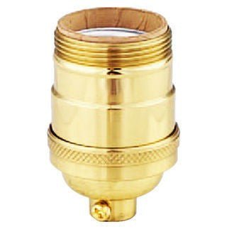 Solid Brass Light Socket with UNO Thread - Nostalgicbulbs.com