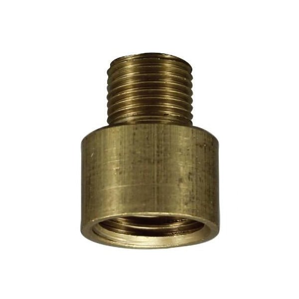 Straight Nozzle - 1/4 Female to 1/8 Male - Unfinished Brass - Nostalgicbulbs.com