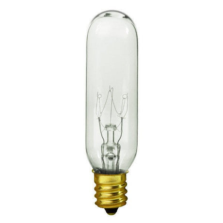 Tubular T6 Candelabra 25 Watt - Clear - Nostalgicbulbs.com