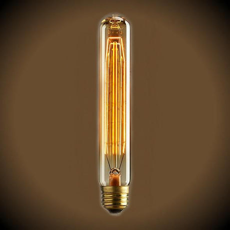 Tubular Vintage Light Bulb - 60 Watt - 7.4 in Length - Clear - Nostalgicbulbs.com