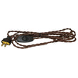 Twisted Brown Cloth Covered Cord with On/Off switch & Plug & - 8 ft. - Nostalgicbulbs.com