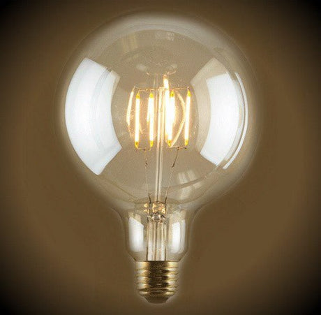 Vintage LED Filament Edison Light Bulb - 2 Watt - G40 Globe - Nostalgicbulbs.com